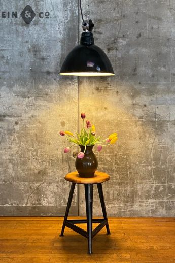 emaillierte Fabriklampe von Leuchtenbau Leipzig