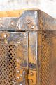Werkstattschrank grau orange
