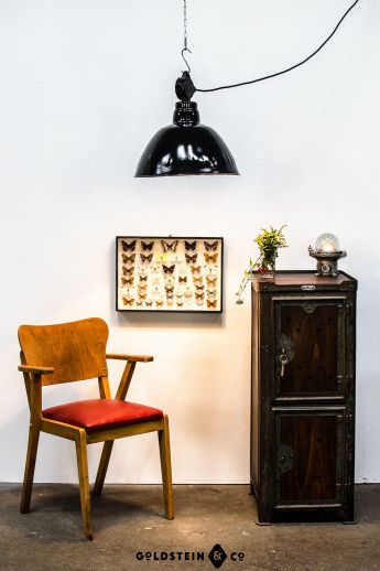 Kleine schwarze Emaillelampe 