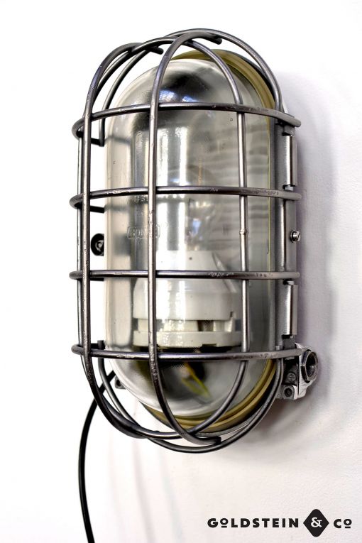 Große polierte "Turtle Lamp" - Bunkerlampe